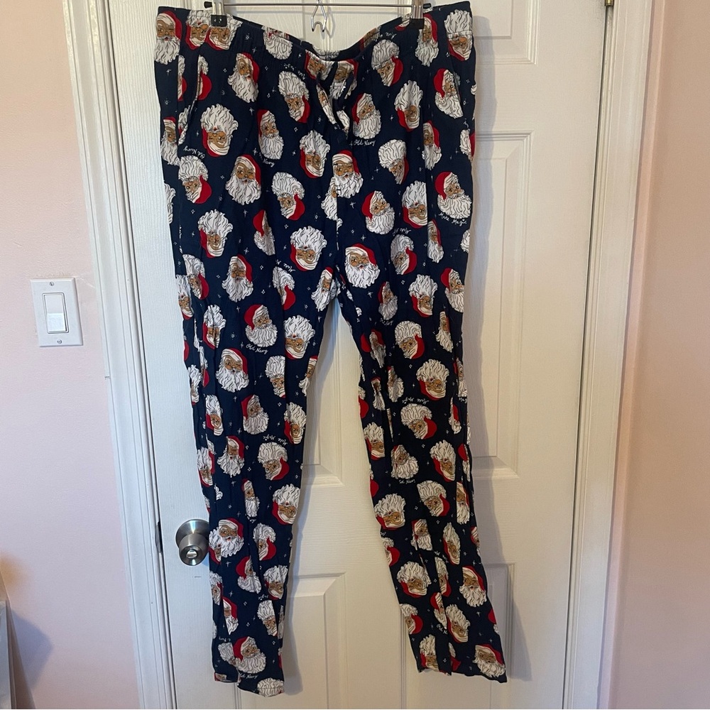2 Pairs - Unisex Santa Christmas Pajama Pants